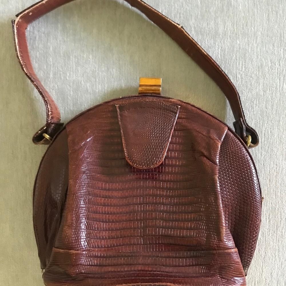 VINTAGE SURREY ALLIGATOR SMALL HANDBAG PURSE